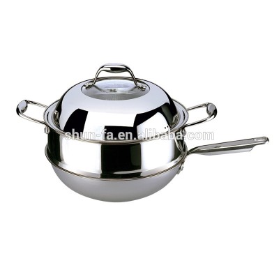 China Factory 2layer 304 stainless steel food steamer and cooking pot for sale