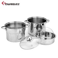 Kitchen Accessories Tools , Stainless Steel Capsule Bottom Double Ears Large Soup Pot , Noodles Pot